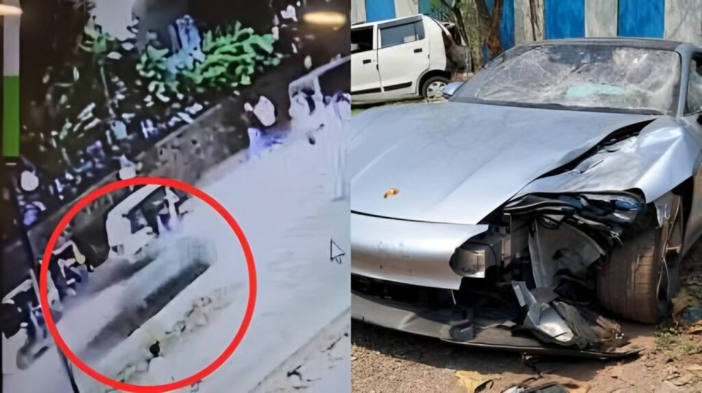 Pune Porsche accident: 2 restaurant managers are detained for “serving alcohol,” and the father of a minor involved in the crash & Social media users shared CCTV footage