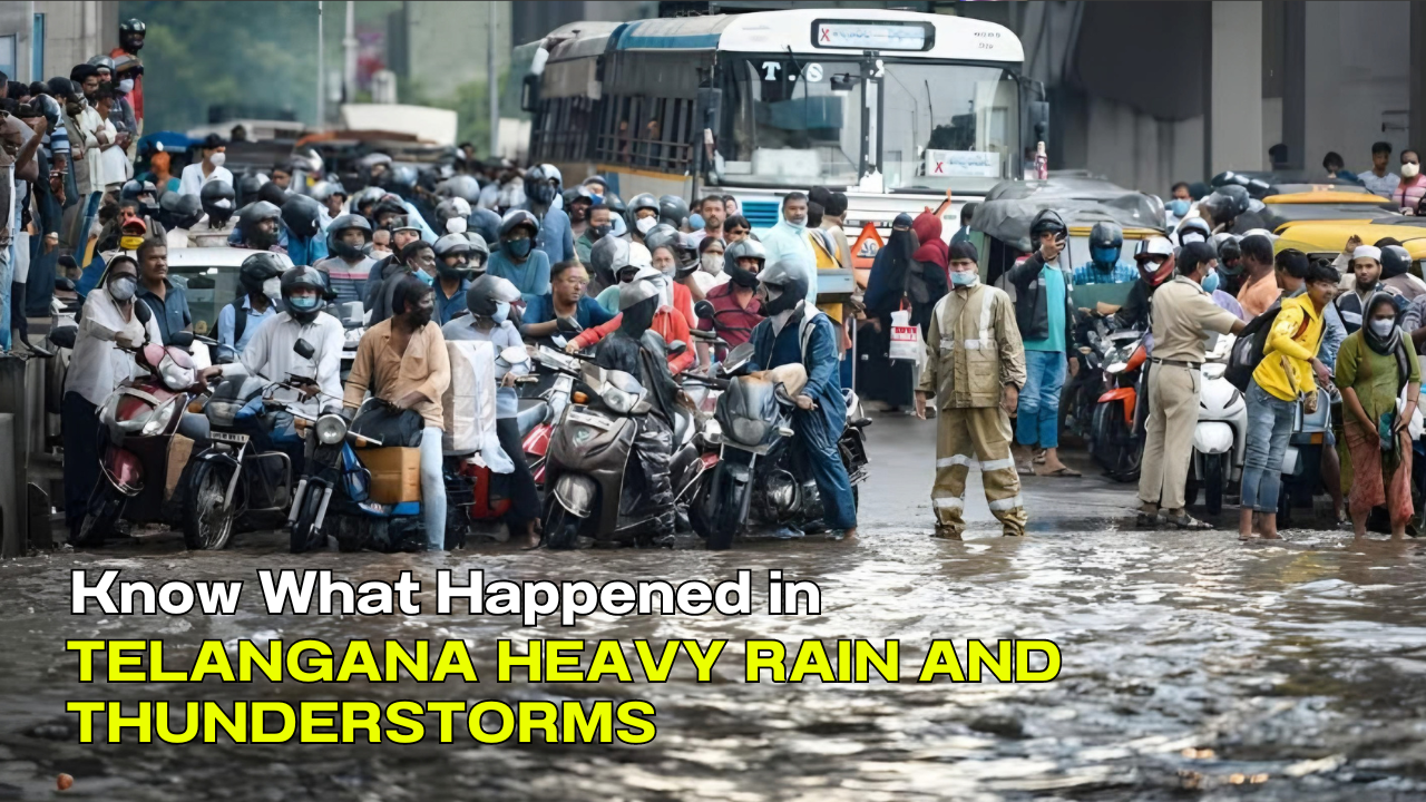 Telangana had heavy rain and thunderstorms that killed 13 lives.